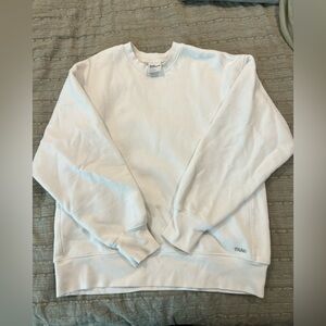 NWOT TNA Classic White Fleece Crewneck Sweater